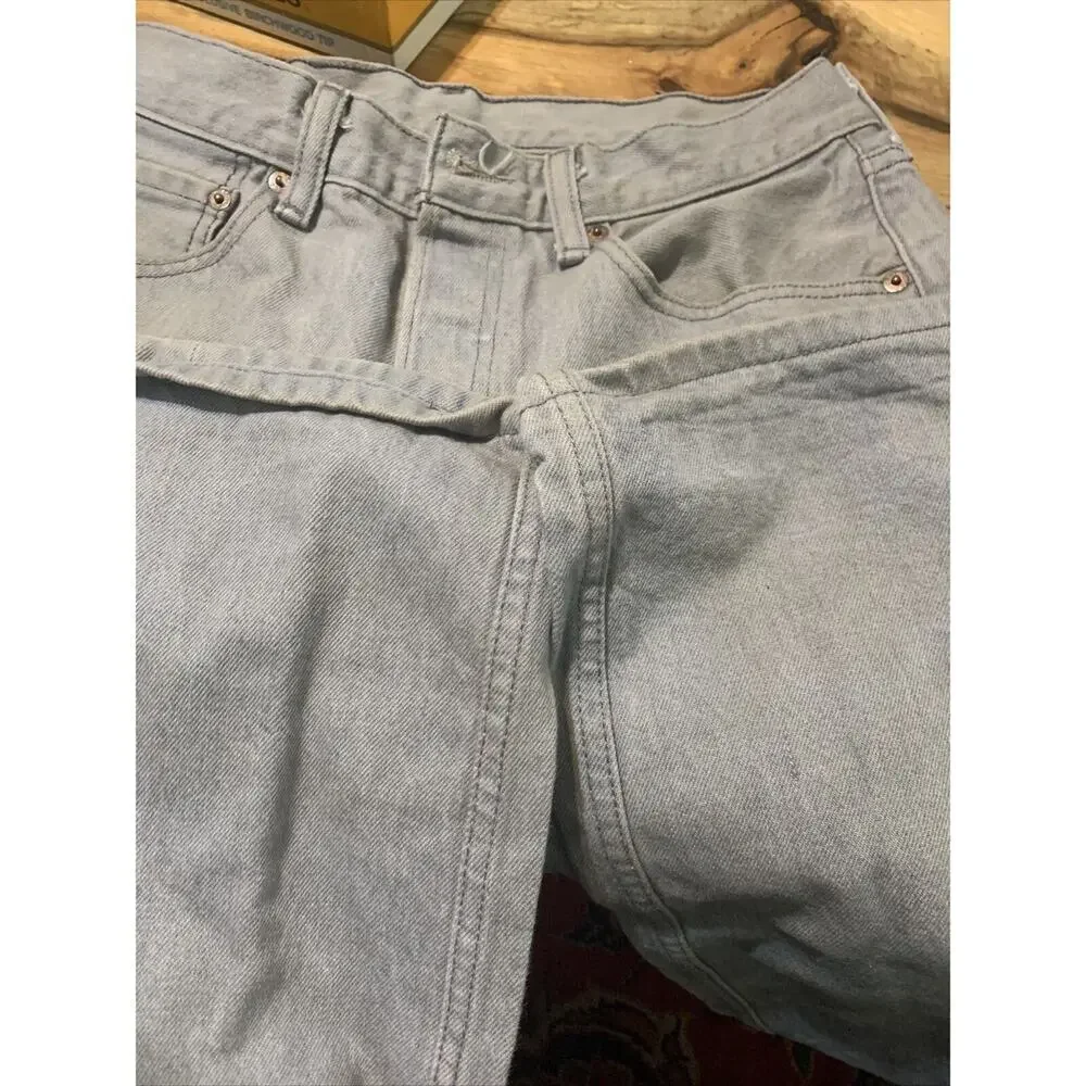 Vintage Men's Gray Levi's 501XX Button‎ Fly Straight Denim Jeans Tag 32x36 Rare